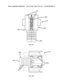 COMMUNICATION TOWER PANEL SECURITY DEVICE EMPLOYING FLEXIBLE PLASTIC     BANDING AND A CONNECTING/TENSIONING ASSEMBLY HAVING PASS-THROUGH CHANNELS     FOR SAFELY SECURING RADIATION-TRANSPARENT PANELS COVERING ANTENNA SERVICE     BAYS OF A WIRELESS TELECOMMUNICATION TOWER diagram and image