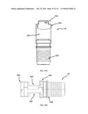 COMMUNICATION TOWER PANEL SECURITY DEVICE EMPLOYING FLEXIBLE PLASTIC     BANDING AND A CONNECTING/TENSIONING ASSEMBLY HAVING PASS-THROUGH CHANNELS     FOR SAFELY SECURING RADIATION-TRANSPARENT PANELS COVERING ANTENNA SERVICE     BAYS OF A WIRELESS TELECOMMUNICATION TOWER diagram and image