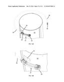 COMMUNICATION TOWER PANEL SECURITY DEVICE EMPLOYING FLEXIBLE PLASTIC     BANDING AND A CONNECTING/TENSIONING ASSEMBLY HAVING PASS-THROUGH CHANNELS     FOR SAFELY SECURING RADIATION-TRANSPARENT PANELS COVERING ANTENNA SERVICE     BAYS OF A WIRELESS TELECOMMUNICATION TOWER diagram and image