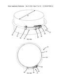 COMMUNICATION TOWER PANEL SECURITY DEVICE EMPLOYING FLEXIBLE PLASTIC     BANDING AND A CONNECTING/TENSIONING ASSEMBLY HAVING PASS-THROUGH CHANNELS     FOR SAFELY SECURING RADIATION-TRANSPARENT PANELS COVERING ANTENNA SERVICE     BAYS OF A WIRELESS TELECOMMUNICATION TOWER diagram and image