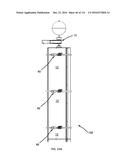 COMMUNICATION TOWER PANEL SECURITY DEVICE EMPLOYING FLEXIBLE PLASTIC     BANDING AND A CONNECTING/TENSIONING ASSEMBLY HAVING PASS-THROUGH CHANNELS     FOR SAFELY SECURING RADIATION-TRANSPARENT PANELS COVERING ANTENNA SERVICE     BAYS OF A WIRELESS TELECOMMUNICATION TOWER diagram and image