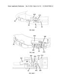 COMMUNICATION TOWER PANEL SECURITY DEVICE EMPLOYING FLEXIBLE PLASTIC     BANDING AND A CONNECTING/TENSIONING ASSEMBLY HAVING PASS-THROUGH CHANNELS     FOR SAFELY SECURING RADIATION-TRANSPARENT PANELS COVERING ANTENNA SERVICE     BAYS OF A WIRELESS TELECOMMUNICATION TOWER diagram and image