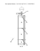 COMMUNICATION TOWER PANEL SECURITY DEVICE EMPLOYING FLEXIBLE PLASTIC     BANDING AND A CONNECTING/TENSIONING ASSEMBLY HAVING PASS-THROUGH CHANNELS     FOR SAFELY SECURING RADIATION-TRANSPARENT PANELS COVERING ANTENNA SERVICE     BAYS OF A WIRELESS TELECOMMUNICATION TOWER diagram and image