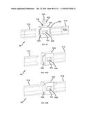 COMMUNICATION TOWER PANEL SECURITY DEVICE EMPLOYING FLEXIBLE PLASTIC     BANDING AND A CONNECTING/TENSIONING ASSEMBLY HAVING PASS-THROUGH CHANNELS     FOR SAFELY SECURING RADIATION-TRANSPARENT PANELS COVERING ANTENNA SERVICE     BAYS OF A WIRELESS TELECOMMUNICATION TOWER diagram and image