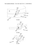 COMMUNICATION TOWER PANEL SECURITY DEVICE EMPLOYING FLEXIBLE PLASTIC     BANDING AND A CONNECTING/TENSIONING ASSEMBLY HAVING PASS-THROUGH CHANNELS     FOR SAFELY SECURING RADIATION-TRANSPARENT PANELS COVERING ANTENNA SERVICE     BAYS OF A WIRELESS TELECOMMUNICATION TOWER diagram and image