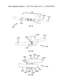 COMMUNICATION TOWER PANEL SECURITY DEVICE EMPLOYING FLEXIBLE PLASTIC     BANDING AND A CONNECTING/TENSIONING ASSEMBLY HAVING PASS-THROUGH CHANNELS     FOR SAFELY SECURING RADIATION-TRANSPARENT PANELS COVERING ANTENNA SERVICE     BAYS OF A WIRELESS TELECOMMUNICATION TOWER diagram and image