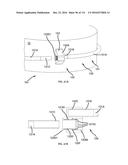 COMMUNICATION TOWER PANEL SECURITY DEVICE EMPLOYING FLEXIBLE PLASTIC     BANDING AND A CONNECTING/TENSIONING ASSEMBLY HAVING PASS-THROUGH CHANNELS     FOR SAFELY SECURING RADIATION-TRANSPARENT PANELS COVERING ANTENNA SERVICE     BAYS OF A WIRELESS TELECOMMUNICATION TOWER diagram and image