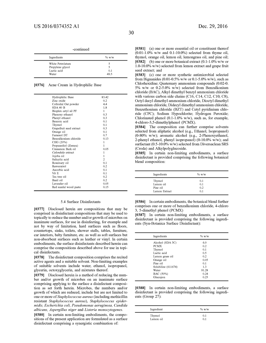 BOTANICAL ANTIMICROBIAL COMPOSITIONS - diagram, schematic, and image 40