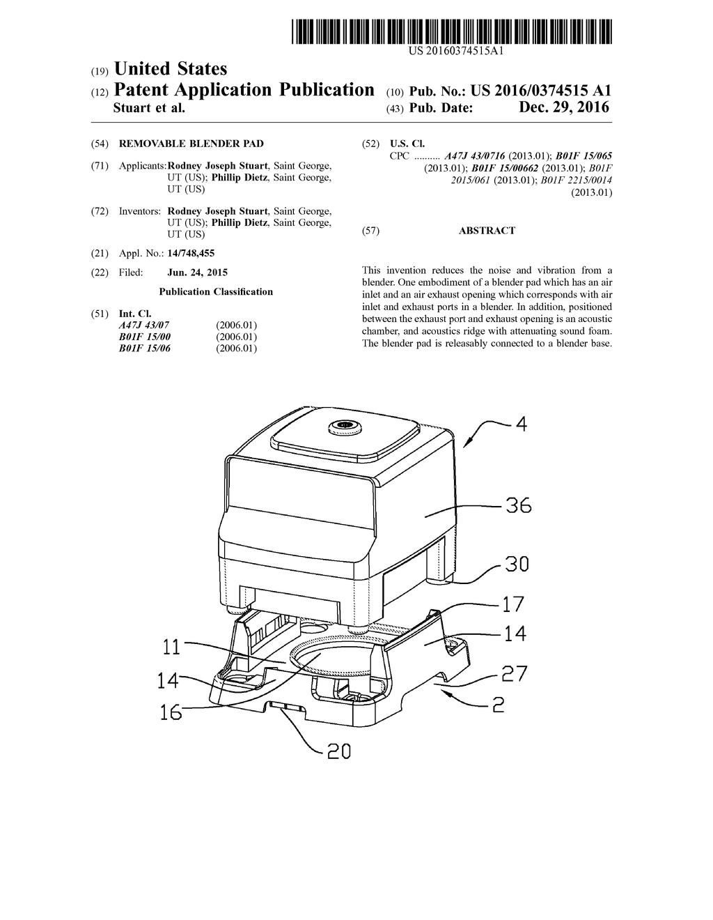 Removable Blender Pad - diagram, schematic, and image 01