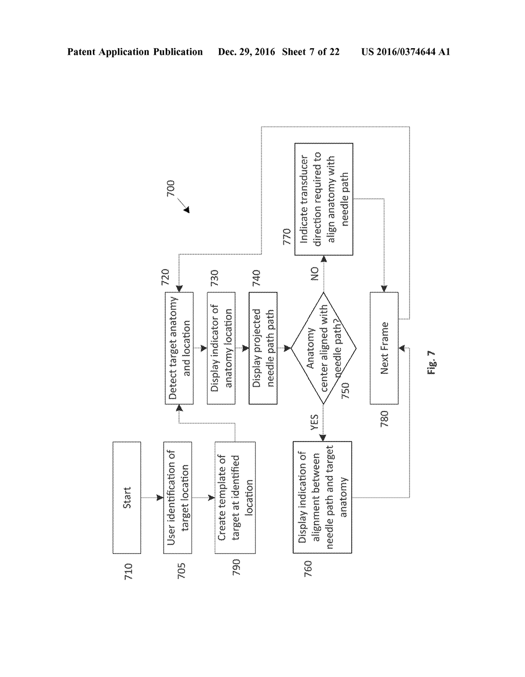 Ultrasonic Guidance of a Probe with Respect to Anatomical Features - diagram, schematic, and image 08