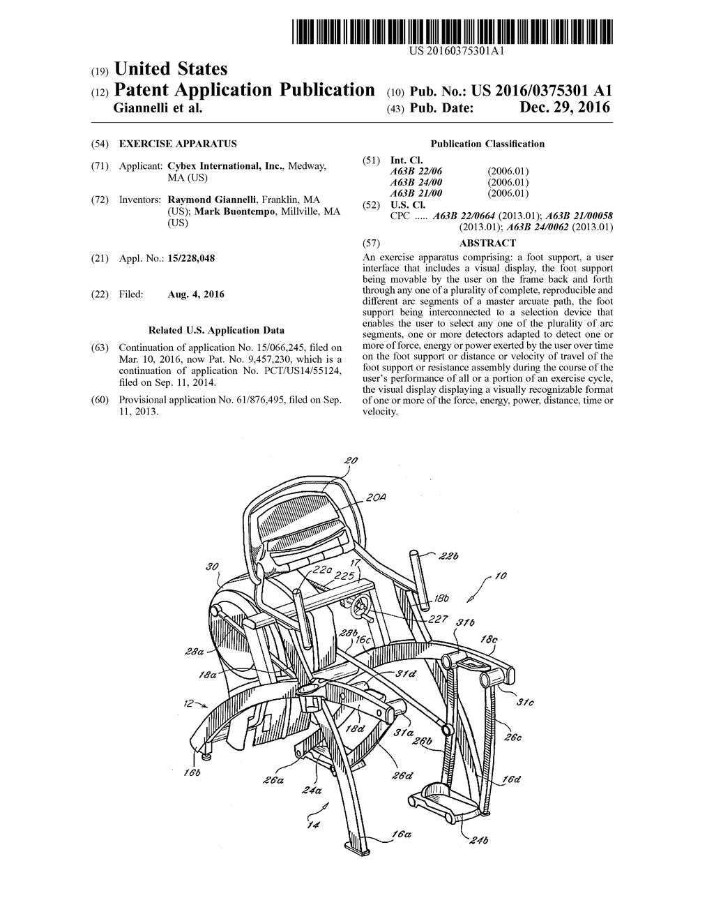 EXERCISE APPARATUS - diagram, schematic, and image 01