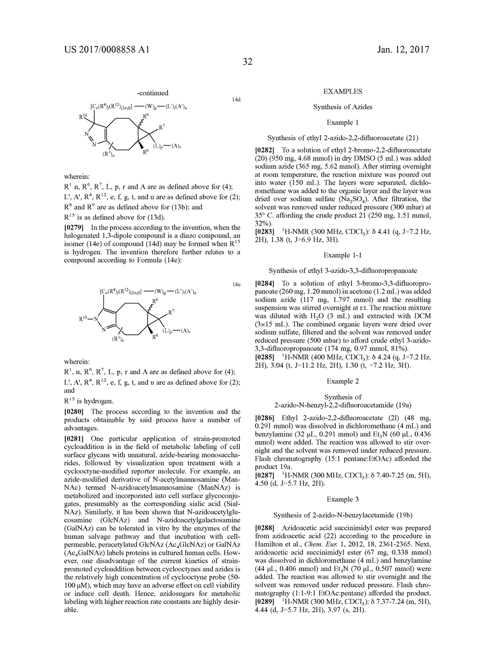 PROCESS FOR THE CYCLOADDITION OF A HALOGENATED 1,3-DIPOLE COMPOUND WITH A     (HETERO)CYCLOALKYNE - diagram, schematic, and image 42