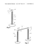 CROWD CONTROL STANCHION WITH CHAIN STORAGE diagram and image