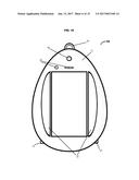 WIRELESS OR CELLULAR PHONE DEVICE CASE WITH AN AIR TUBE RETRACTABLE EAR     BUD HEADSET diagram and image