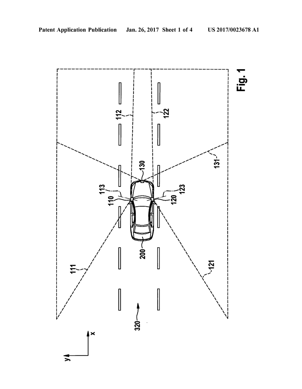 SENSOR SYSTEM FOR A VEHICLE FOR DETECTING BRIDGES OR TUNNEL ENTRANCES - diagram, schematic, and image 02