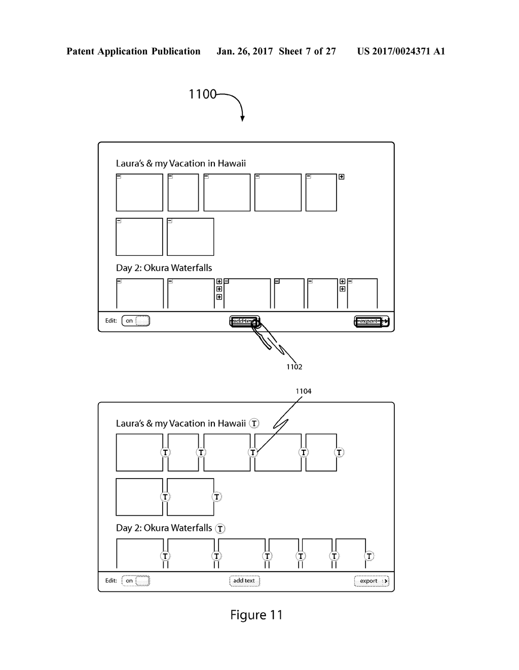 NARRATIVE-BASED MEDIA ORGANIZING SYSTEM FOR TRANSFORMING AND MERGING     GRAPHICAL REPRESENTATIONS OF DIGITAL MEDIA WITHIN A WORK AREA - diagram, schematic, and image 08