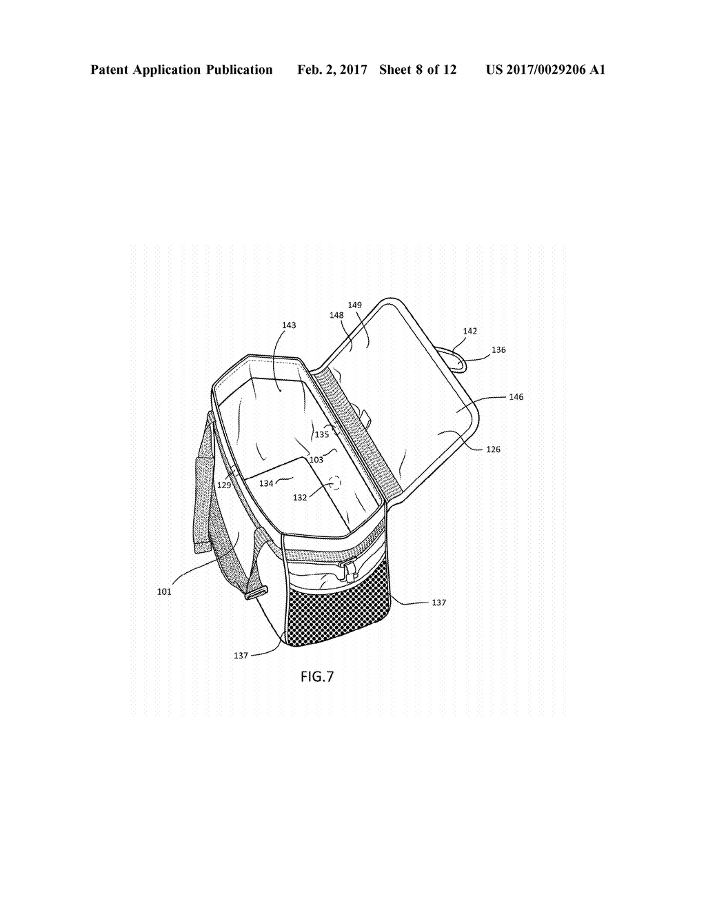 Soft-sided receptacle with restraint means for external liner - diagram, schematic, and image 09