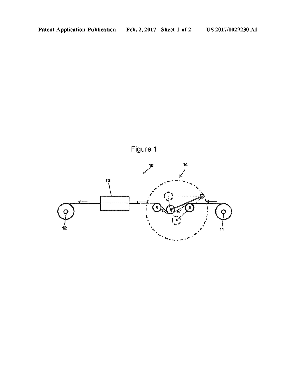 DEVICE FOR CONTROLLING THE WEB TENSION IN A RUNNING MATERIAL WEB - diagram, schematic, and image 02