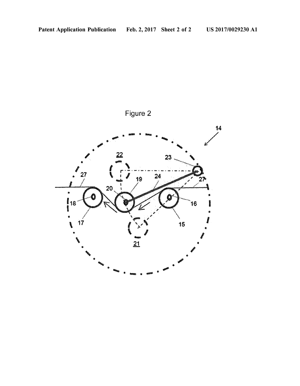 DEVICE FOR CONTROLLING THE WEB TENSION IN A RUNNING MATERIAL WEB - diagram, schematic, and image 03