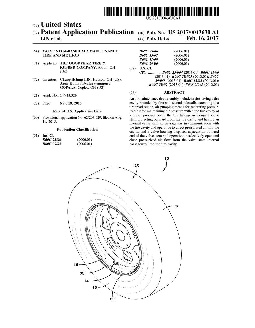 VALVE STEM-BASED AIR MAINTENANCE TIRE AND METHOD - diagram, schematic, and image 01