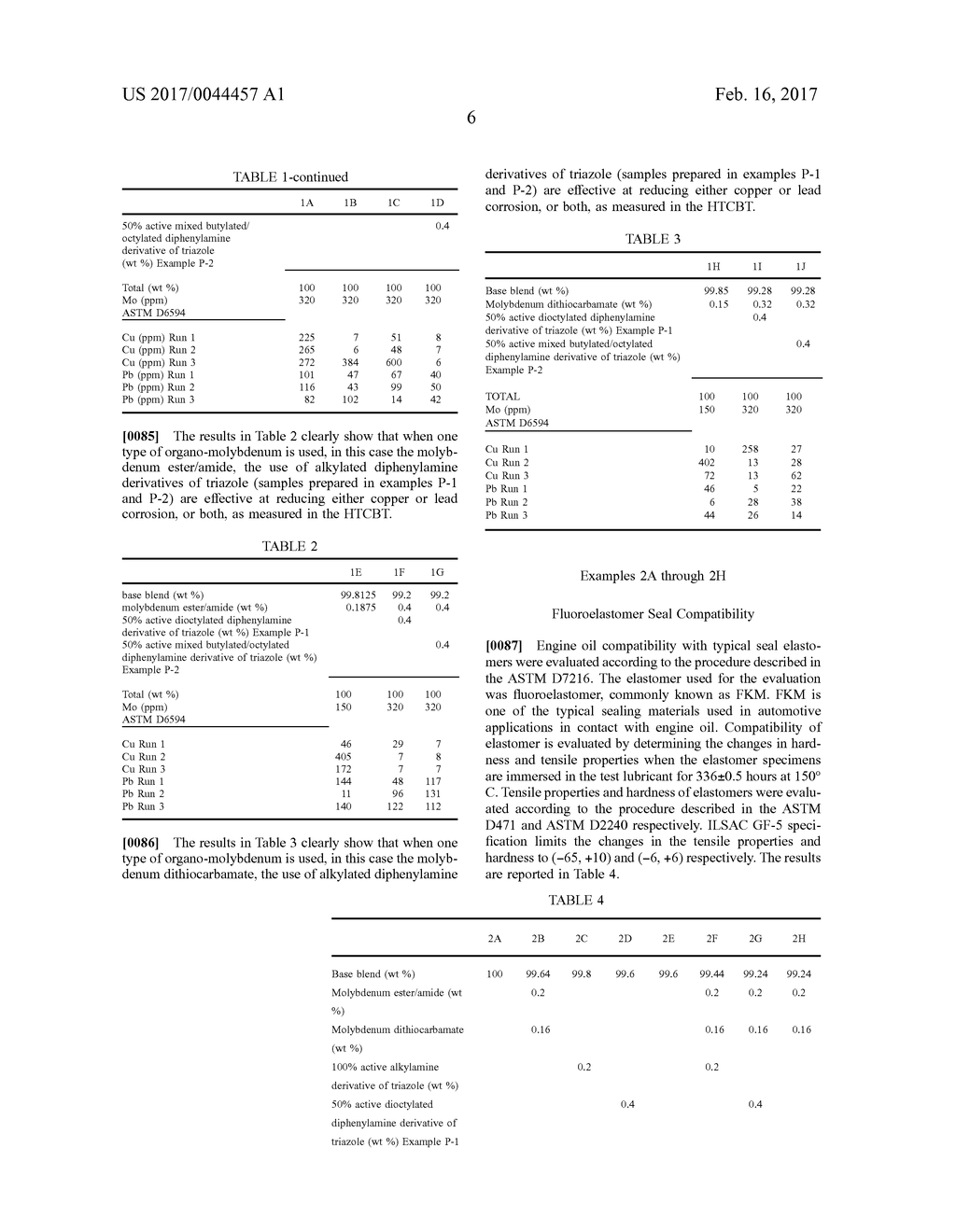 ADDITIVE FOR LUBRICANT COMPOSITIONS COMPRISING AN ORGANOMOLYBDENUM     COMPOUND, AND A DERIVATIZED TRIAZOLE - diagram, schematic, and image 07