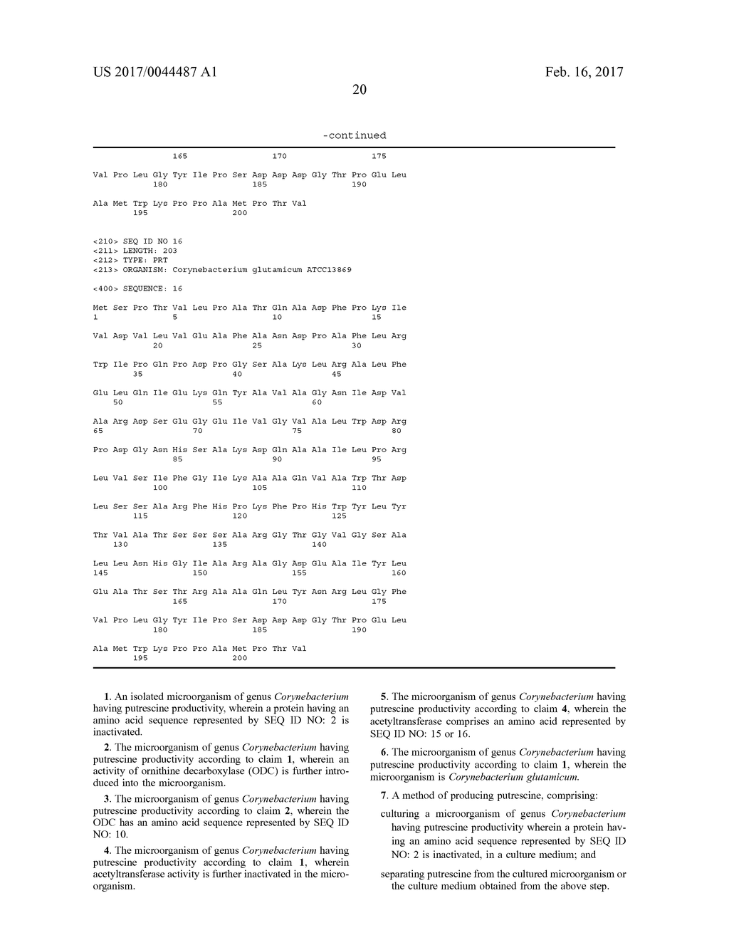 MICROORGANISMS FOR PRODUCING PUTRESCINE AND PROCESS FOR PRODUCING     PUTRESCINE USING THEM - diagram, schematic, and image 22