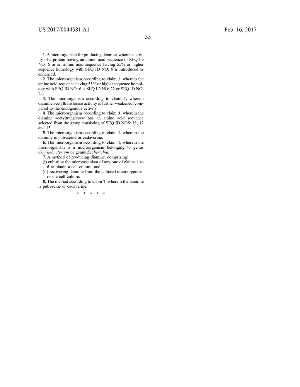 MICROORGANISMS FOR PRODUCING DIAMINE AND PROCESS FOR PRODUCING DIAMINE     USING THEM - diagram, schematic, and image 34