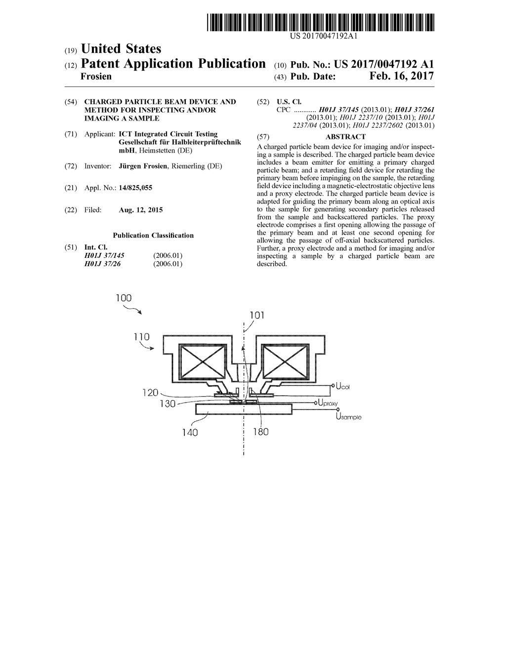 CHARGED PARTICLE BEAM DEVICE AND METHOD FOR INSPECTING AND/OR IMAGING A     SAMPLE - diagram, schematic, and image 01