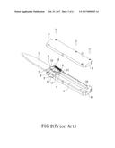 SPRING-ASSISTED KNIFE FOR ENABLING USER TO OPERATE EJECTION AND RECEIVING     OF BLADE ON SINGLE LATERAL OF HANDLE diagram and image