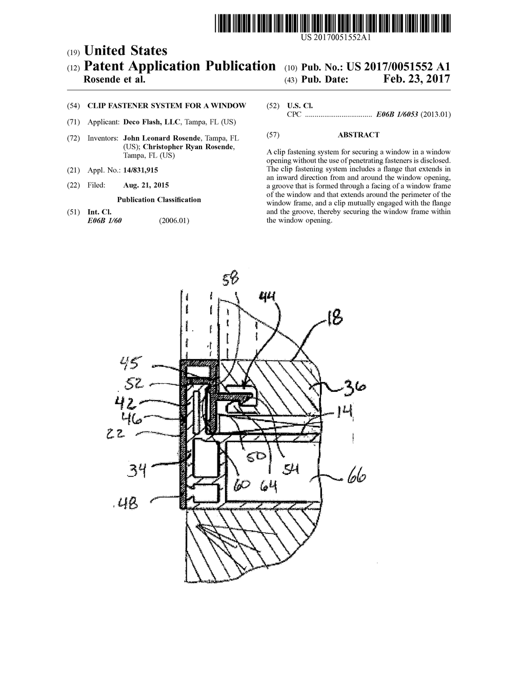 Clip Fastener System For a Window - diagram, schematic, and image 01