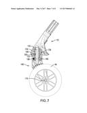 STROLLER WITH WHEEL SWIVEL MECHANISM diagram and image