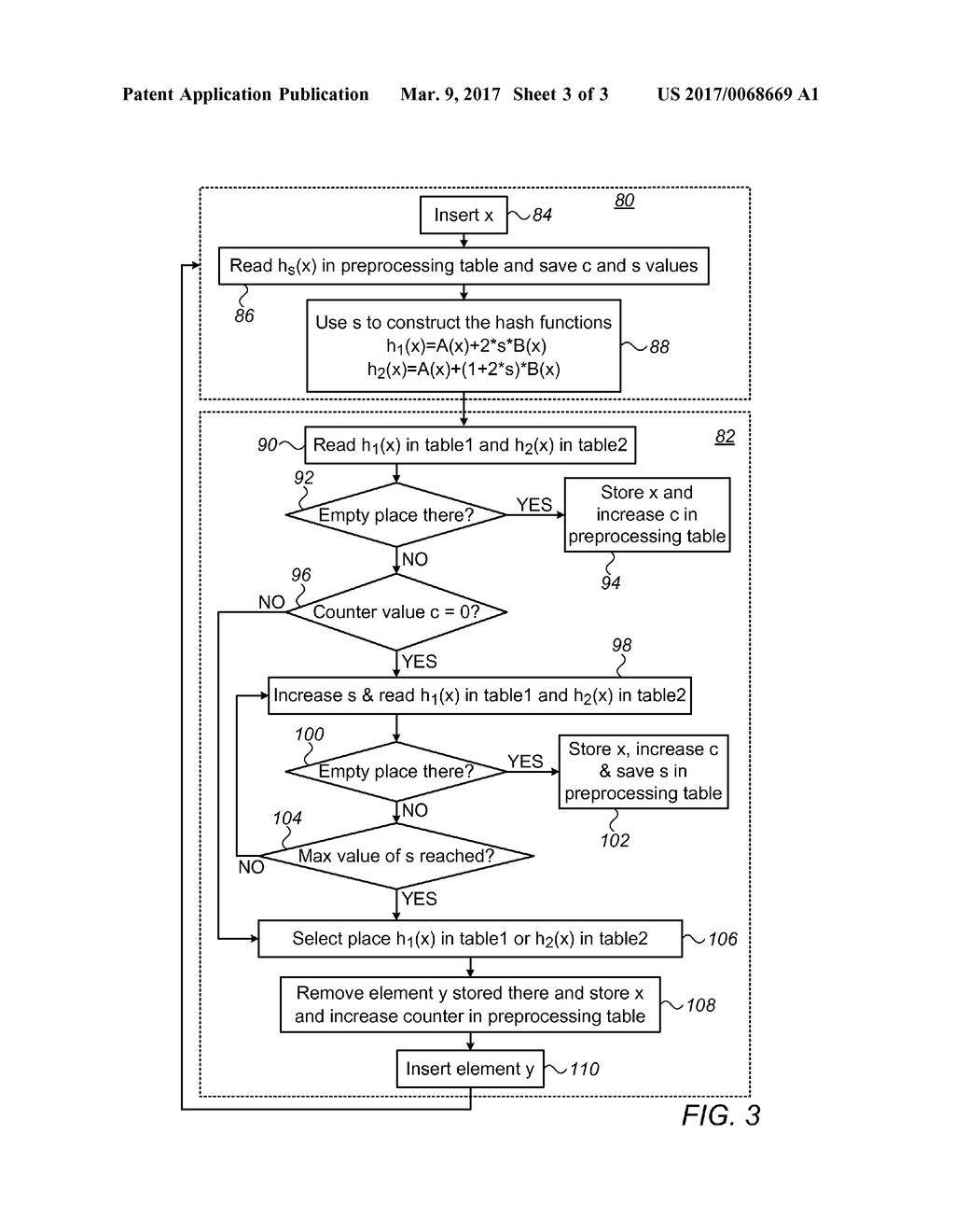 CUCKOO HASHING WITH SELECTABLE HASH - diagram, schematic, and image 04