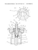 TWO-CHANNEL DISPENSING DEVICE INTENDED TO CLOSE A VIAL diagram and image