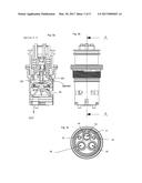 DEVICE FOR OPENING, CLOSING AND REGULATING A FLOW RATE FOR A FAUCET BODY     OF A BATH OR KITCHEN diagram and image