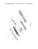 SURGICAL STAPLER WITH TERMINAL STAPLE ORIENTATION CROSSING CENTER LINE diagram and image