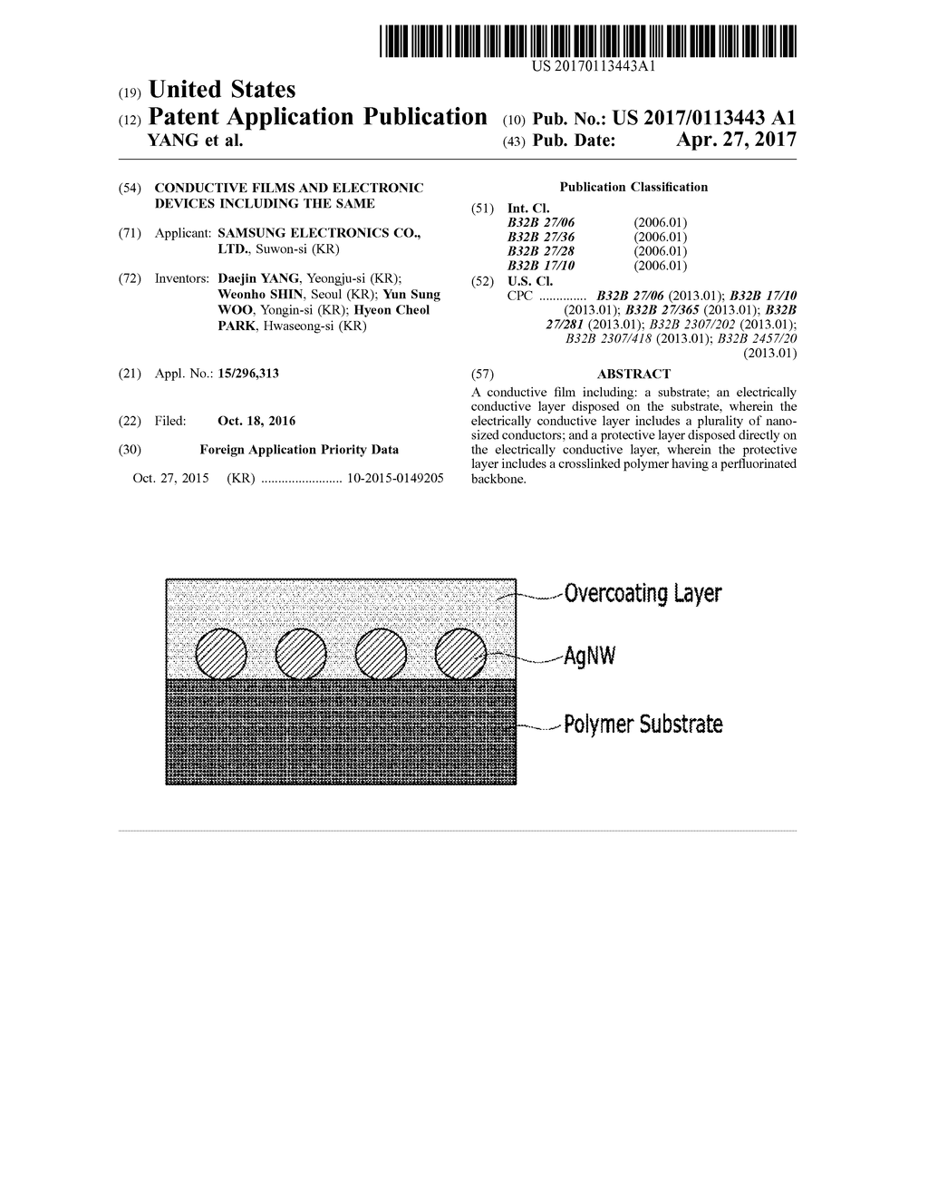 CONDUCTIVE FILMS AND ELECTRONIC DEVICES INCLUDING THE SAME - diagram, schematic, and image 01