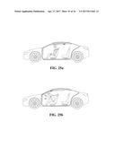 Moveable internal shock-absorbing energy dissipation padding in an     autonomous vehicle diagram and image