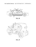 Moveable internal shock-absorbing energy dissipation padding in an     autonomous vehicle diagram and image