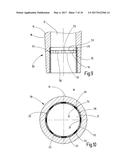 BEARING FOR SUPPORTING A SHAFT, IN PARTICULAR A RUDDER SHAFT, OR A RUDDER     BLADE, ELECTRONIC BEARING CLEARANCE MEASURING DEVICE, RUDDER COMPRISING A     BEARING FOR SUPPORTING A SHAFT OR A RUDDER BLADE, AND METHOD FOR     MEASURING WEAR OF A BEARING FOR SUPPORTING A SHAFT OR A RUDDER BLADE diagram and image