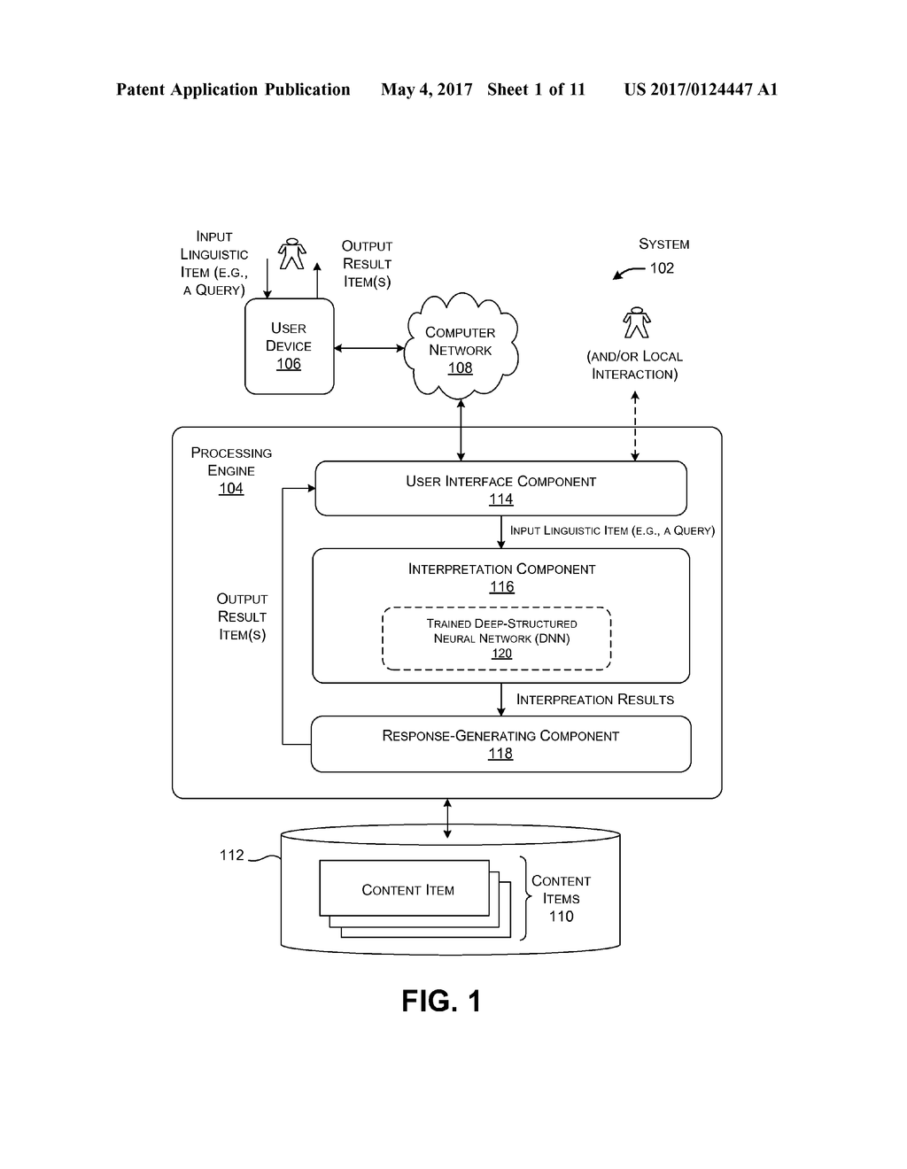 Identifying Relevant Content Items using a Deep-Structured Neural Network - diagram, schematic, and image 02