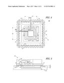 PACKAGED ELECTRONIC DEVICE HAVING INTEGRATED ANTENNA AND LOCKING STRUCTURE diagram and image