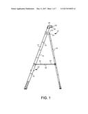STEPLADDER ADAPTED FOR USE AS A SINGLE LADDER OR AN EXTENSION LADDER diagram and image
