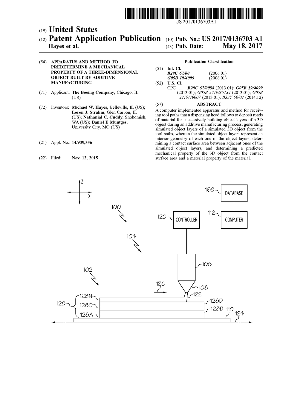 Apparatus and Method to Predetermine a Mechanical Property of a     Three-dimensional Object Built by Additive Manufacturing - diagram, schematic, and image 01