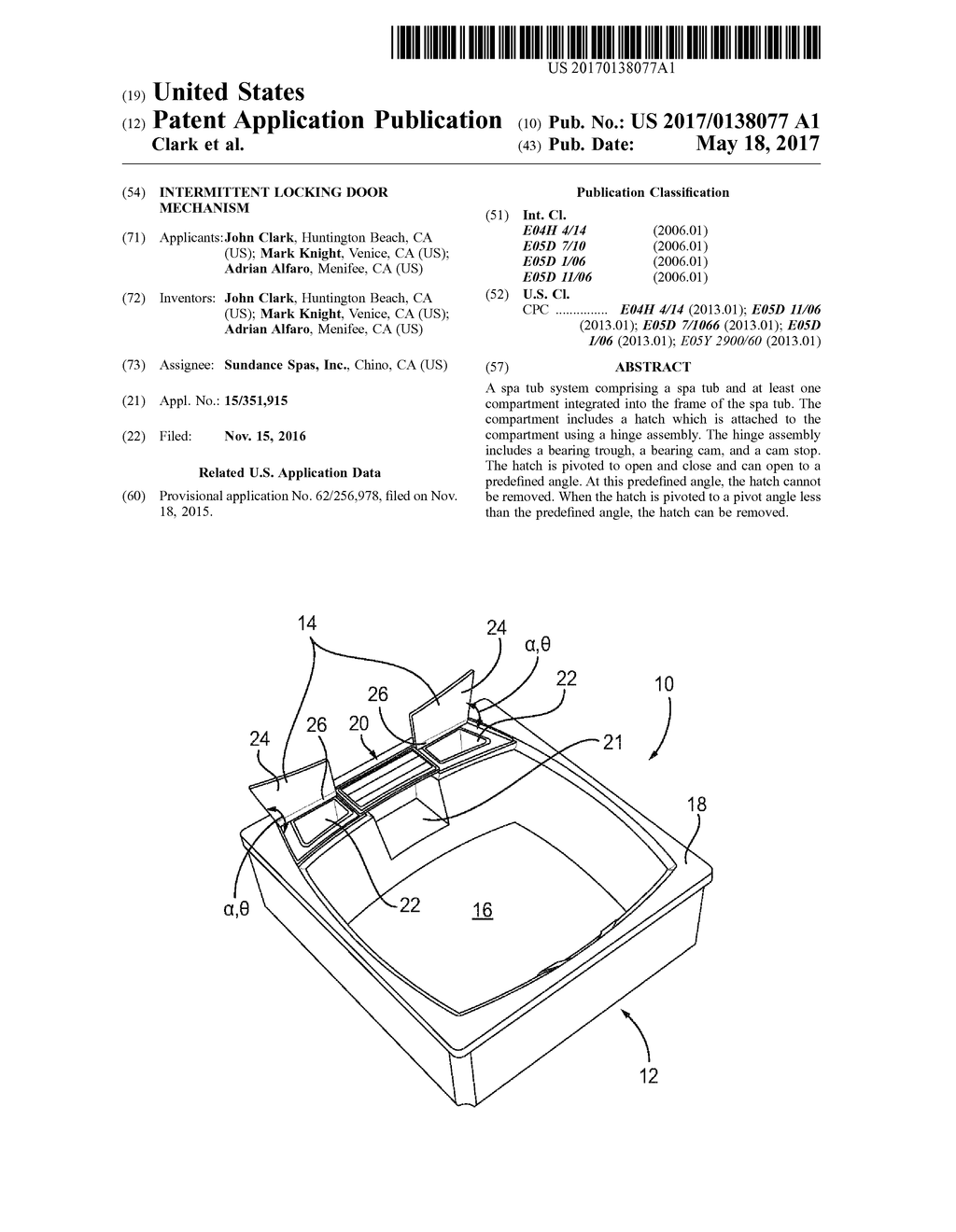 Intermittent Locking Door Mechanism - diagram, schematic, and image 01