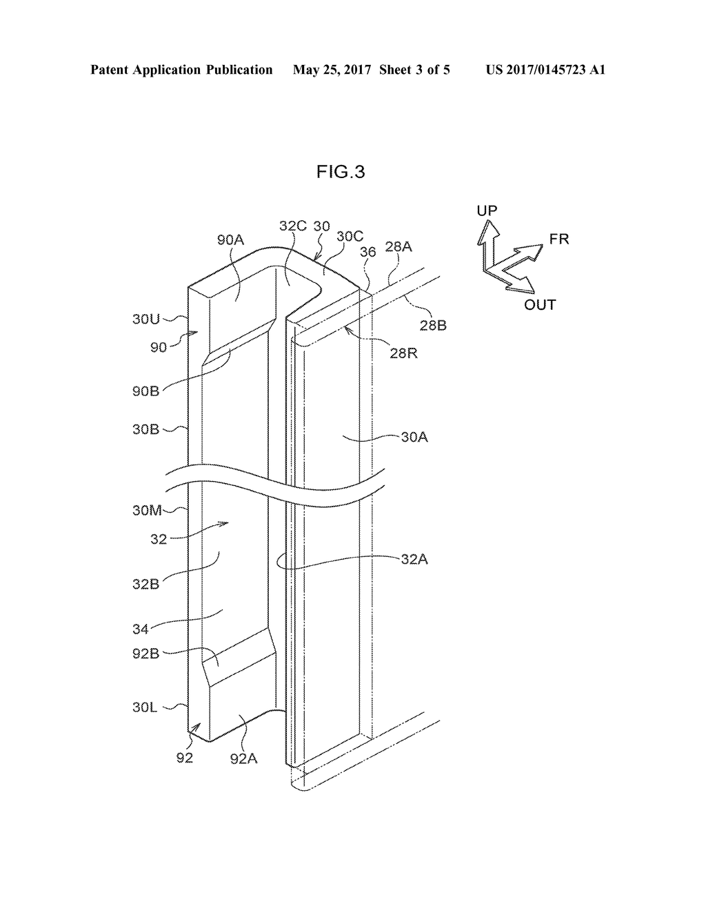 STRUCTURE CONFIGURED TO RAISE AND LOWER VEHICLE GLASS DOOR - diagram, schematic, and image 04