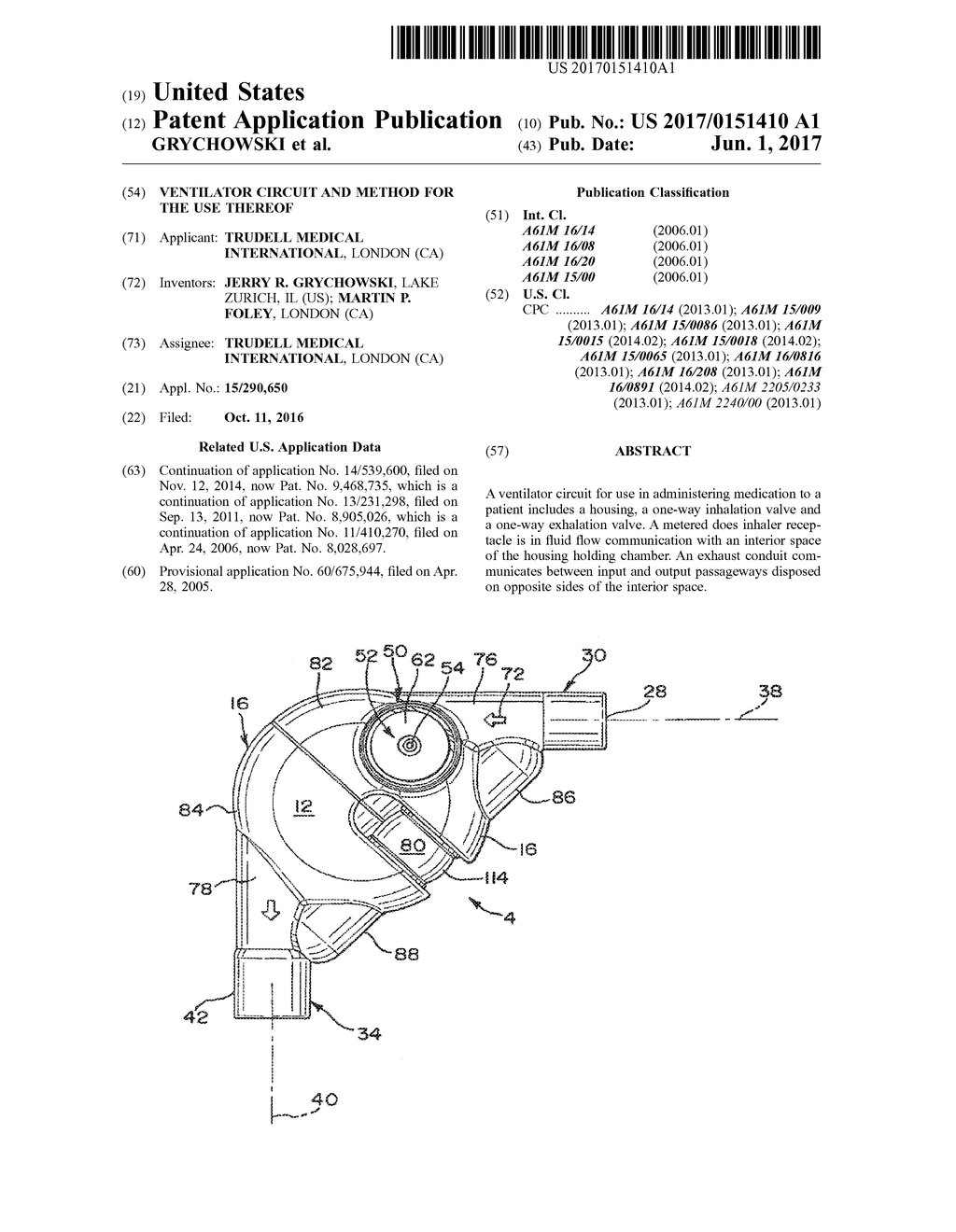 VENTILATOR CIRCUIT AND METHOD FOR THE USE THEREOF - diagram, schematic, and image 01