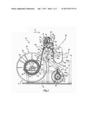 PROCESS FOR UNWINDING AN ELONGATED ELEMENT PROVIDED WITH TWO SERVICE     FABRICS IN ORDER TO BUILD TYRES FOR VEHICLE WHEELS diagram and image