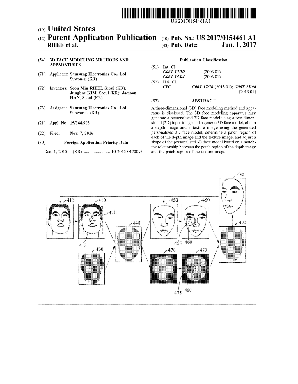 3D FACE MODELING METHODS AND APPARATUSES - diagram, schematic, and image 01