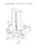 STATIONARY STRENGTH TRAINING EQUIPMMENT WITH LOCKABLE BILATERAL USER     INTERFACE diagram and image