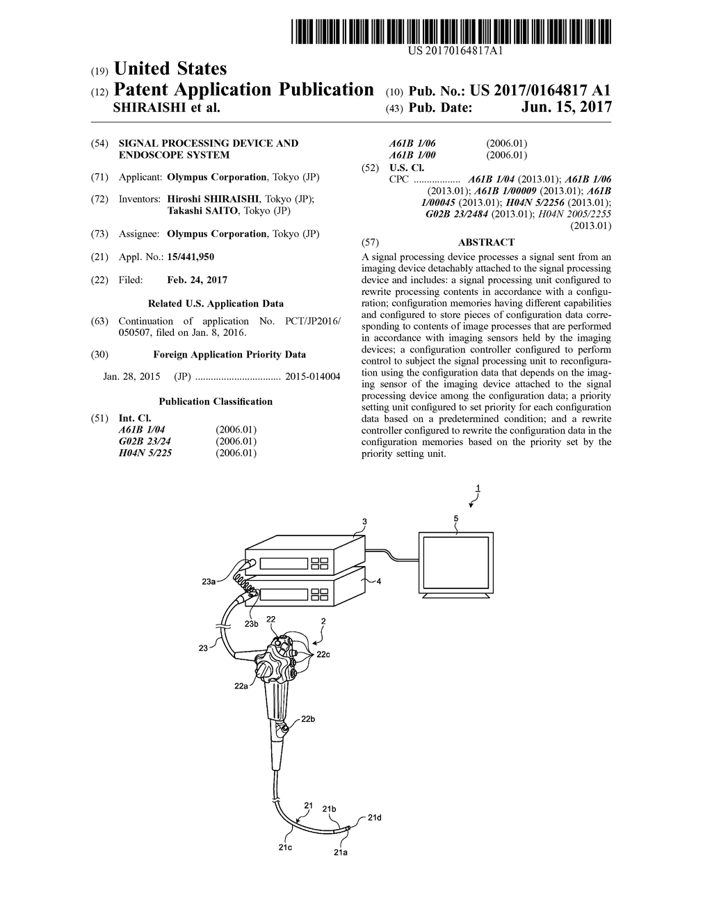 SIGNAL PROCESSING DEVICE AND ENDOSCOPE SYSTEM - diagram, schematic, and image 01